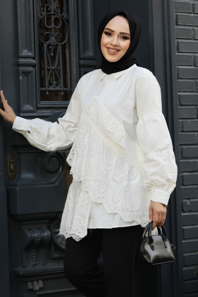 Modest White Tunic 14221B - 1