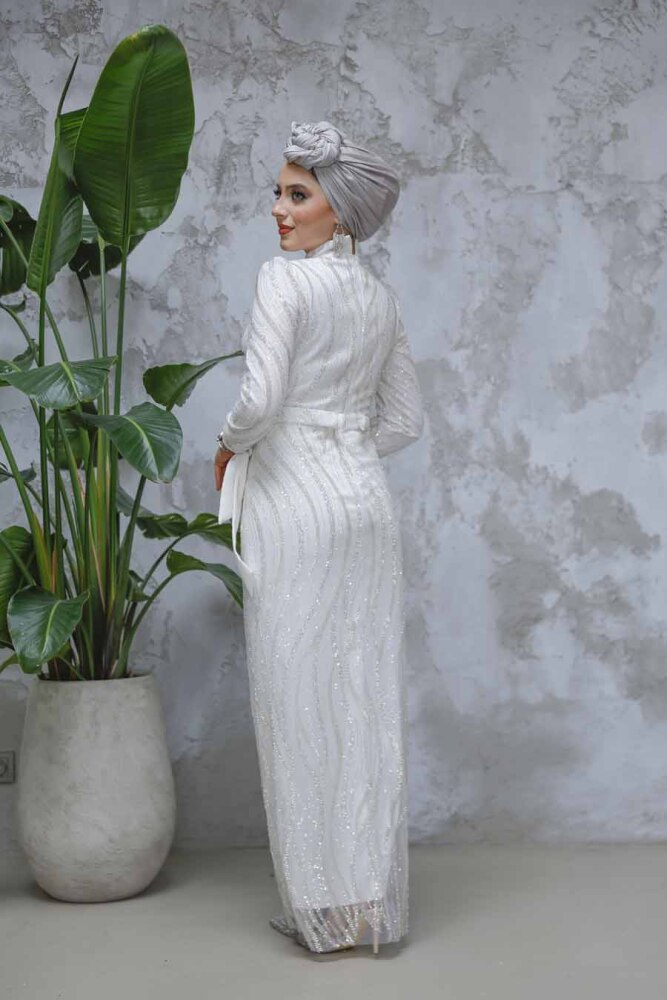 Modest White Wedding Dress 4764B - 4