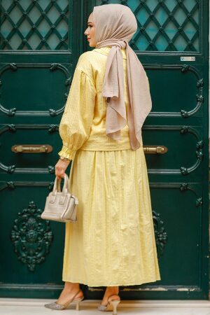 Modest Yellow Skirted Dual Suit 30004SR - 3