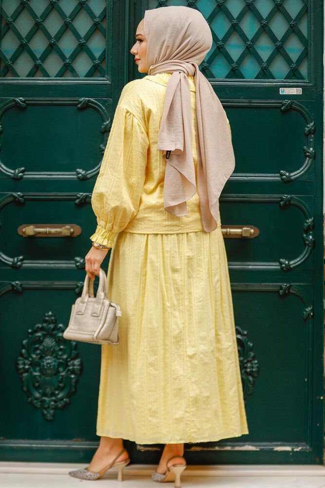 Modest Yellow Skirted Dual Suit 30004SR - 3