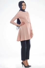 Modesty - Belted Pink Coat - Thumbnail