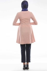 Modesty - Belted Pink Coat - Thumbnail