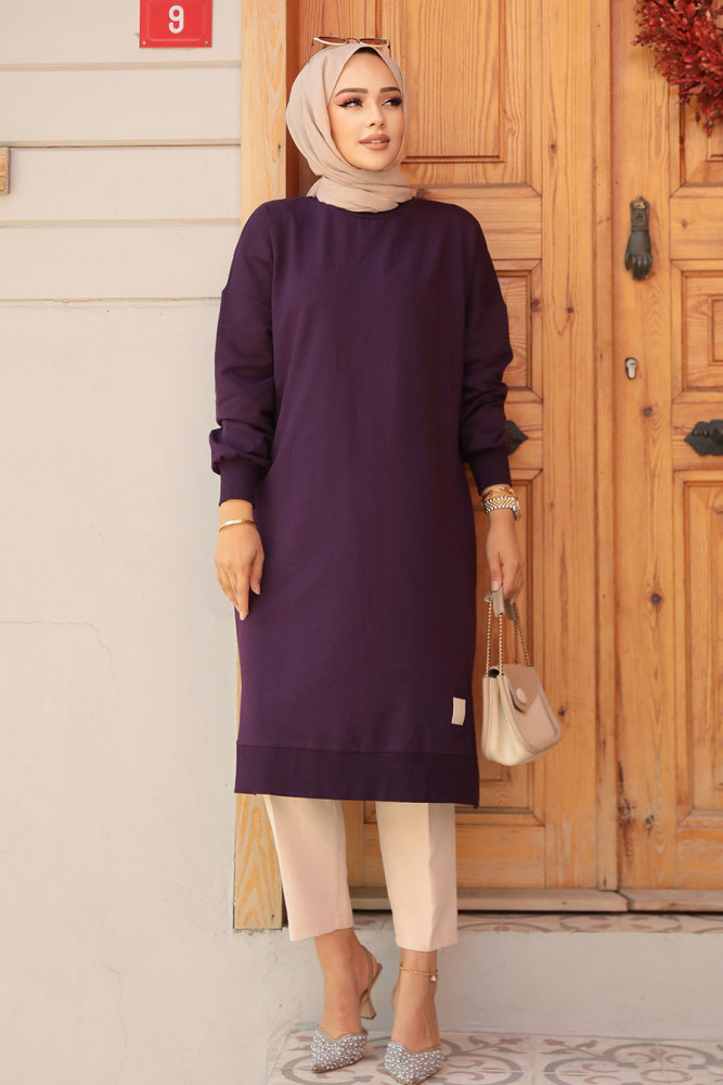 Mor Tesettür Tunik 30645MOR - 1