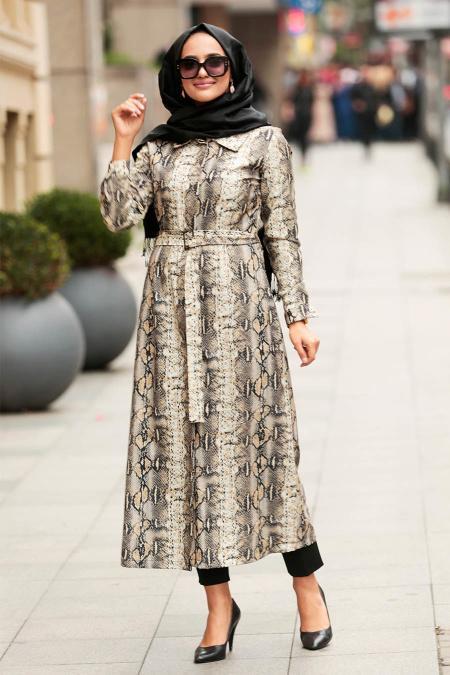 à motifs-Nayla Collection - Robe Hijab 5091DSN - 1