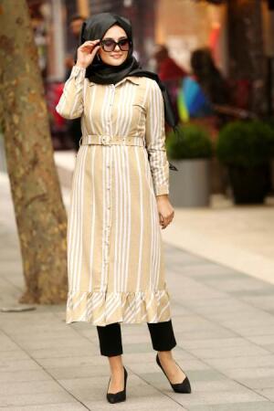 Moutarde - Nayla Collection Robe Hijab 13150HR - 1