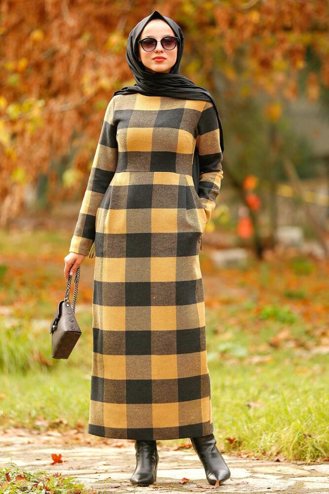 Moutarde - Nayla Collection - Robe Hijab 2491HR - 1