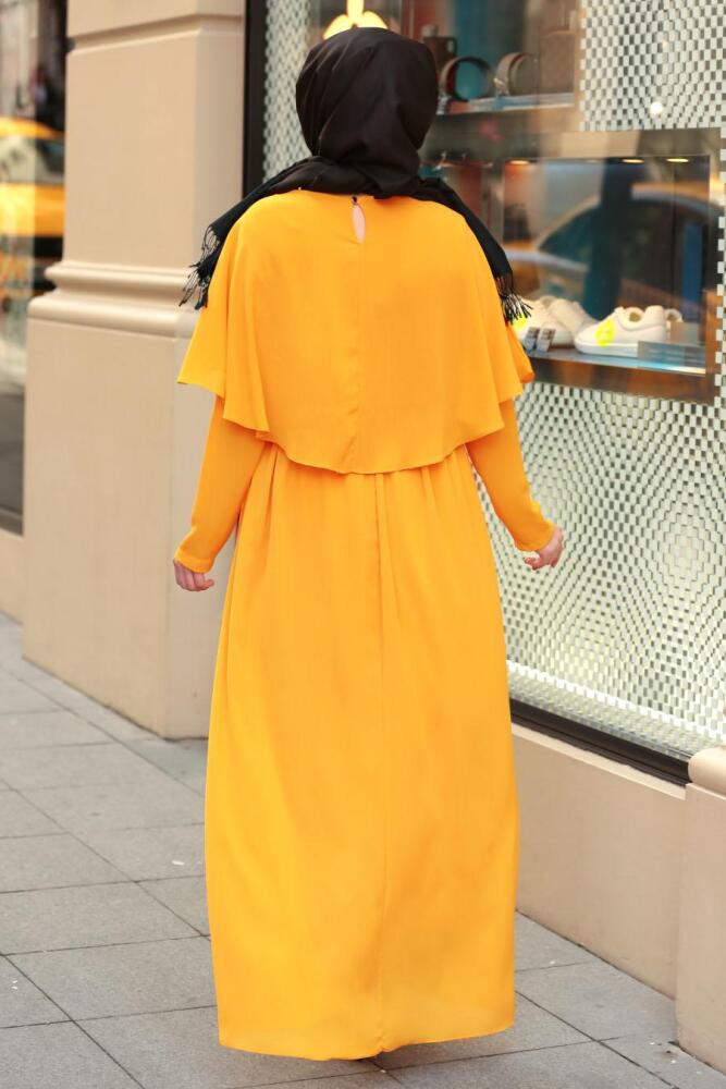 Moutarde- Nayla Collection - Robe Hijab 6124HR - 2