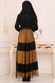 Moutarde - Nayla Collection - Robe Hijab - 91090HR - Thumbnail