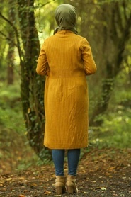 Moutarde - Neva Style - Cardigan Hijab - 14711HR - Thumbnail