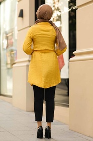 Moutarde - Neva Style - Hijab Chemise - 38902HR - Thumbnail