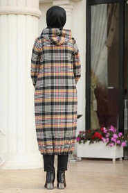 Moutarde - Neva Style - Manteau Hijab - 55071HR - Thumbnail