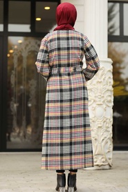 Moutarde - Neva Style - Manteau Hijab - 55091HR - Thumbnail