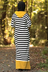 Moutarde -Neva Style - Robe En Tricot Hijab - 10490HR - Thumbnail
