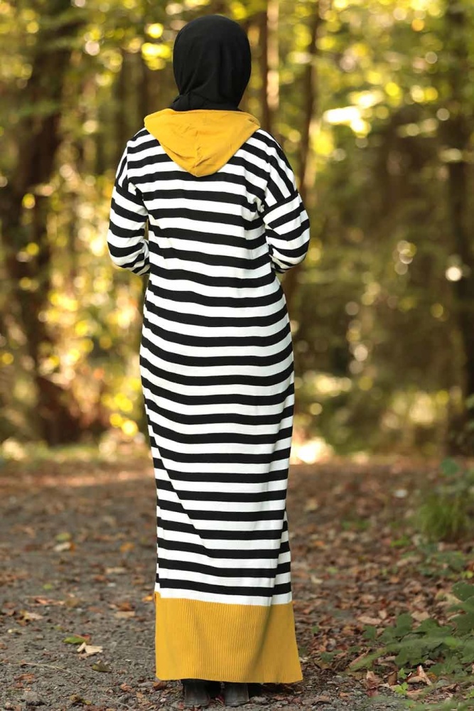 Moutarde -Neva Style - Robe En Tricot Hijab - 10490HR - 2