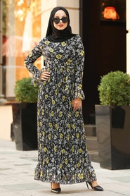 Moutarde - Neva Style - Robe Hijab - 13931HR - Thumbnail