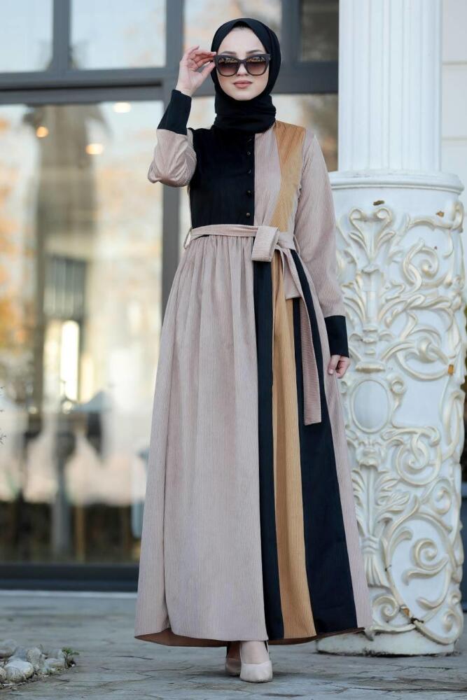 Moutarde - Neva Style - Robe Hijab - 22148HR - 1