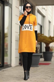 Moutarde - Neva Style - Sweat-shirt Hijab - 1160HR - Thumbnail