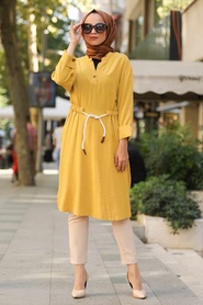 Moutarde - Neva Style - Tunique Hijab - 1567HR - Thumbnail