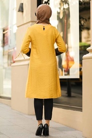 Moutarde - Neva Style - Tunique Hijab - 3982HR - Thumbnail