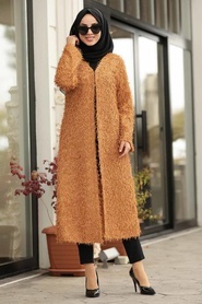 Moutarde - Neva Style - Veste Hijab - 3123HR - Thumbnail