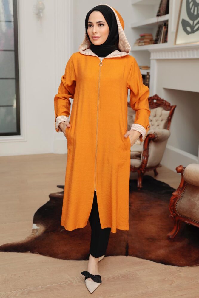 Mustard Hijab Coat 4104HR - 1
