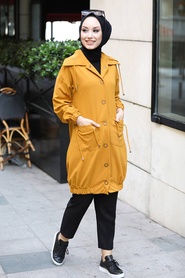 Mustard Hijab Coat 8861HR - Thumbnail