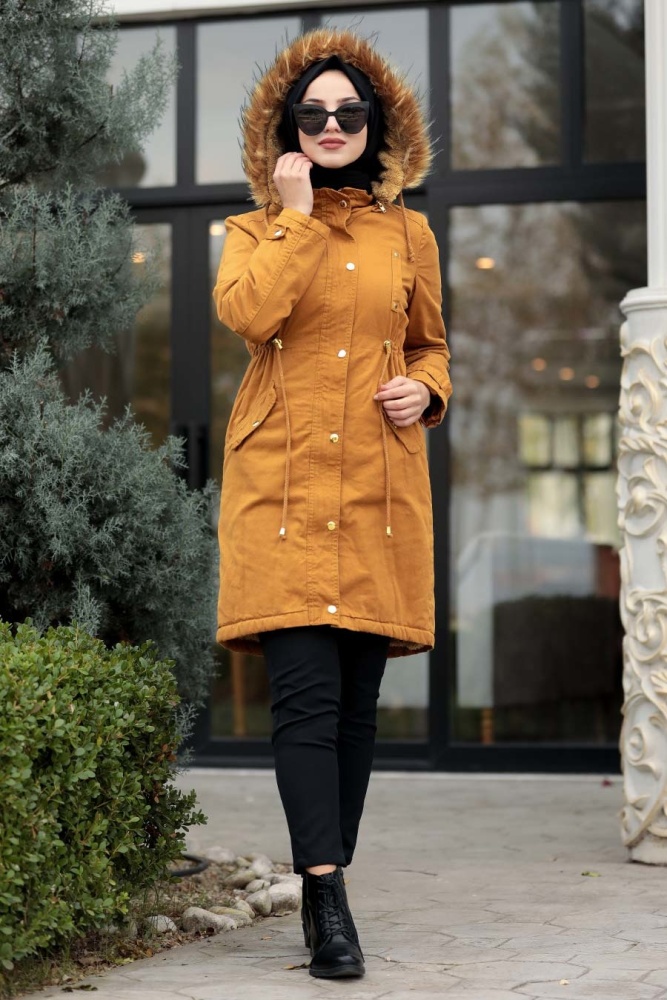 Mustard Hijab Coat 9004HR - 1