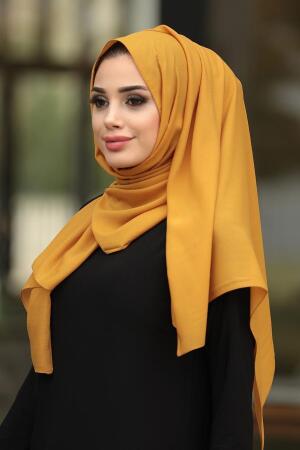 Mustard Hijab Shawl 7475HR - 1