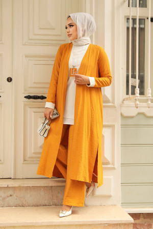 Mustard Hijab Triple Suit 5223HR - 2