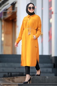 Mustard Hijab Tunic 10078HR - Thumbnail