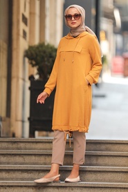 Mustard Hijab Tunic 22850HR - Thumbnail