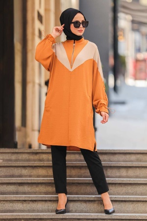 Mustard Hijab Tunic 2368HR - 1