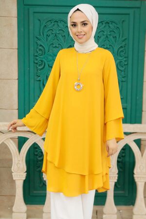 Mustard Hijab Tunic 2443HR - 1