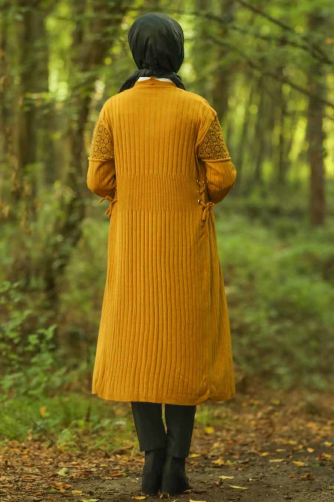 Mustard Hijab Cardigan 1404HR - 2