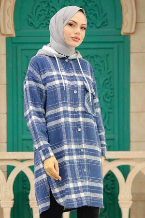 Navy Blue Hijab Tunic 30062L - 1