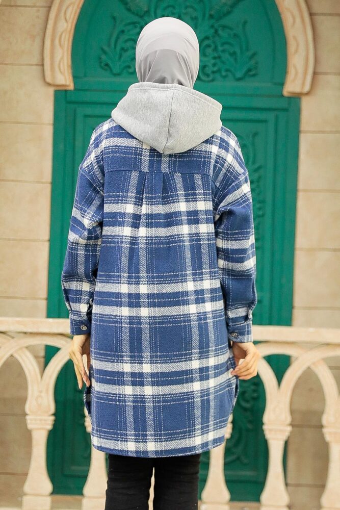 Navy Blue Hijab Tunic 30062L - 3