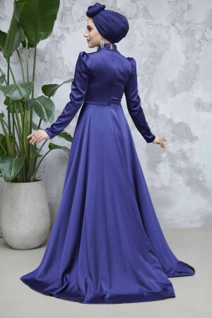 Navy Blue Modest Bridesmaid Dress 4303L - 4