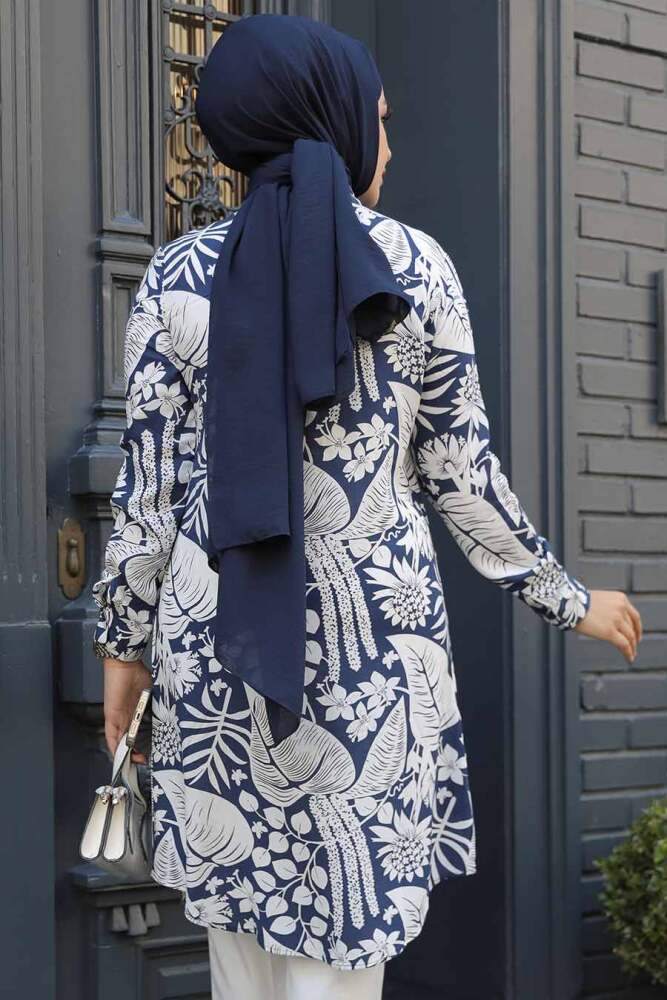 Navy Blue Modest Tunic 11700L - 3