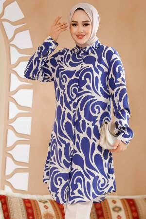 Navy Blue Modest Tunic 11711L - 2