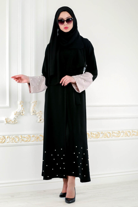 Nayla Colection - Black Hijab Abaya 4751S