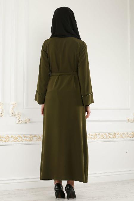 Nayla Colection - Khaki Hijab Abaya 4752HK - 2