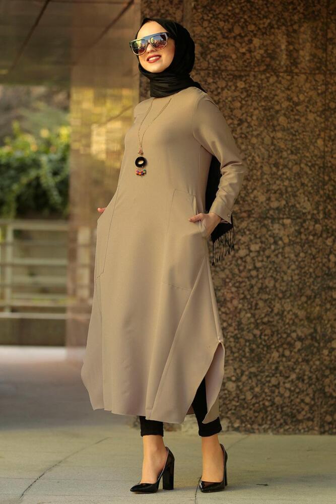 Nayla Colection - Kolyeli Vizon Tesettür Tunik 2261V - 1
