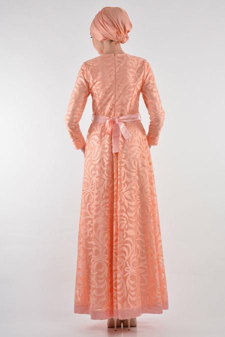 Nayla Colection - Somon Tesettür Elbise 4012SMN - 3
