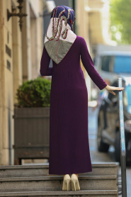 Nayla Collection - Baby Blue Hijab Dress 18024MOR - Thumbnail