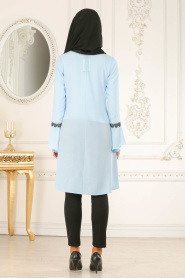 Nayla Collection - Baby Blue Hijab Dress 20041BM - Thumbnail