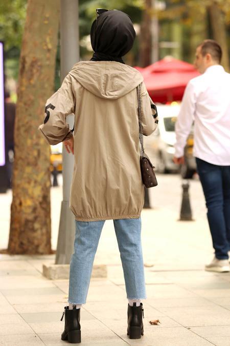 Nayla Collection - Beige Manteau 5670BEJ - 3