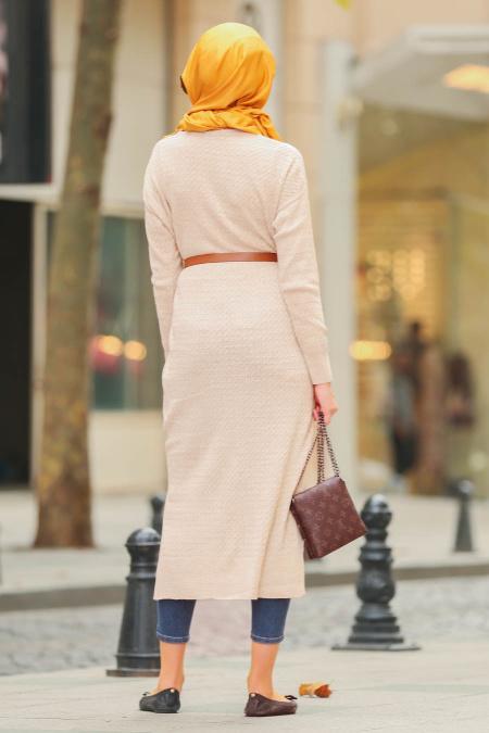 Nayla Collection - Bej Tesettür Triko Tunik 15436BEJ - 3