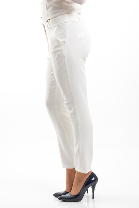 Nayla Collection - Beyaz Tesettür Pantolon 484B