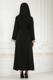 Nayla Collection - Black Hijab Abaya 4753S - Thumbnail