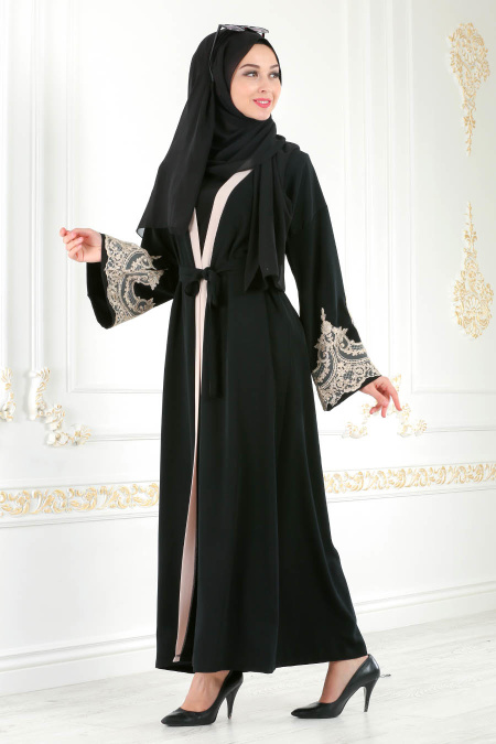 Nayla Collection - Black Hijab Abaya 4756S